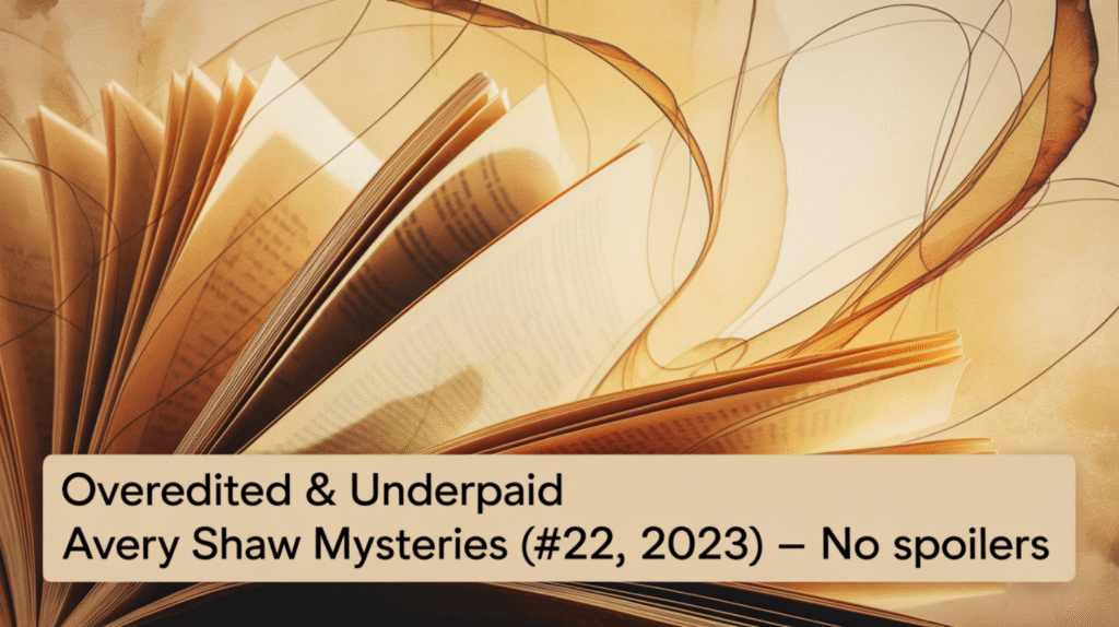Overedited & Underpaid (Avery Shaw Mysteries #22, 2023) - No Spoilers