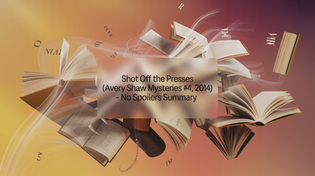 Shot Off the Presses (Avery Shaw Mysteries #4, 2014) - No Spoilers Summary