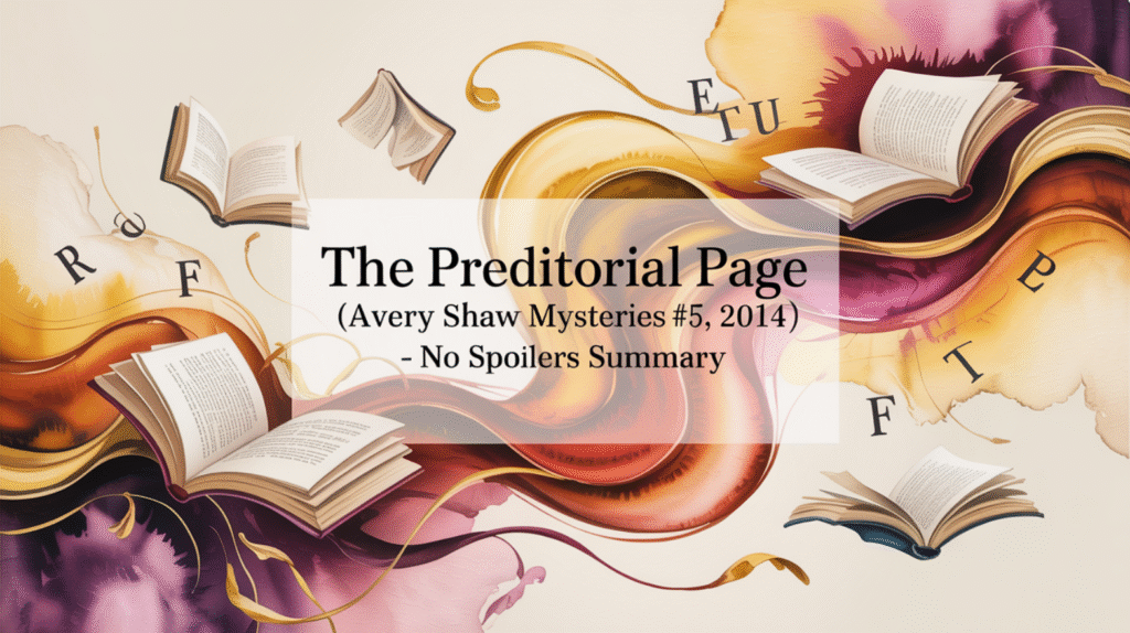 The Preditorial Page (Avery Shaw Mysteries #5, 2014) - No Spoilers Summary